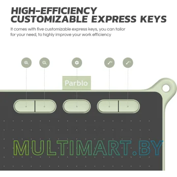Графический планшет Parblo Ninos S (зеленый) картинка 2